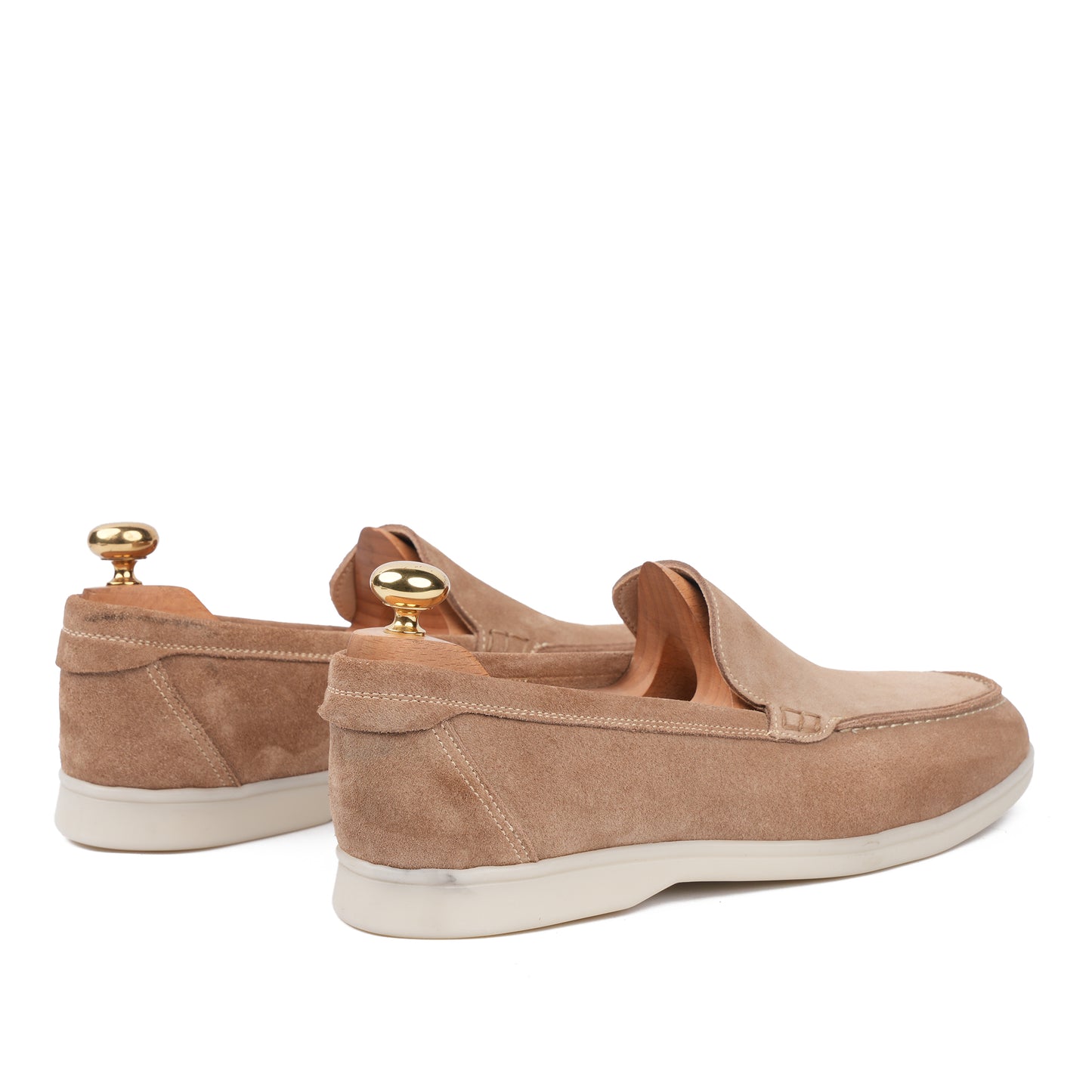 Lorenzo – Mocassin en daim Beige clair