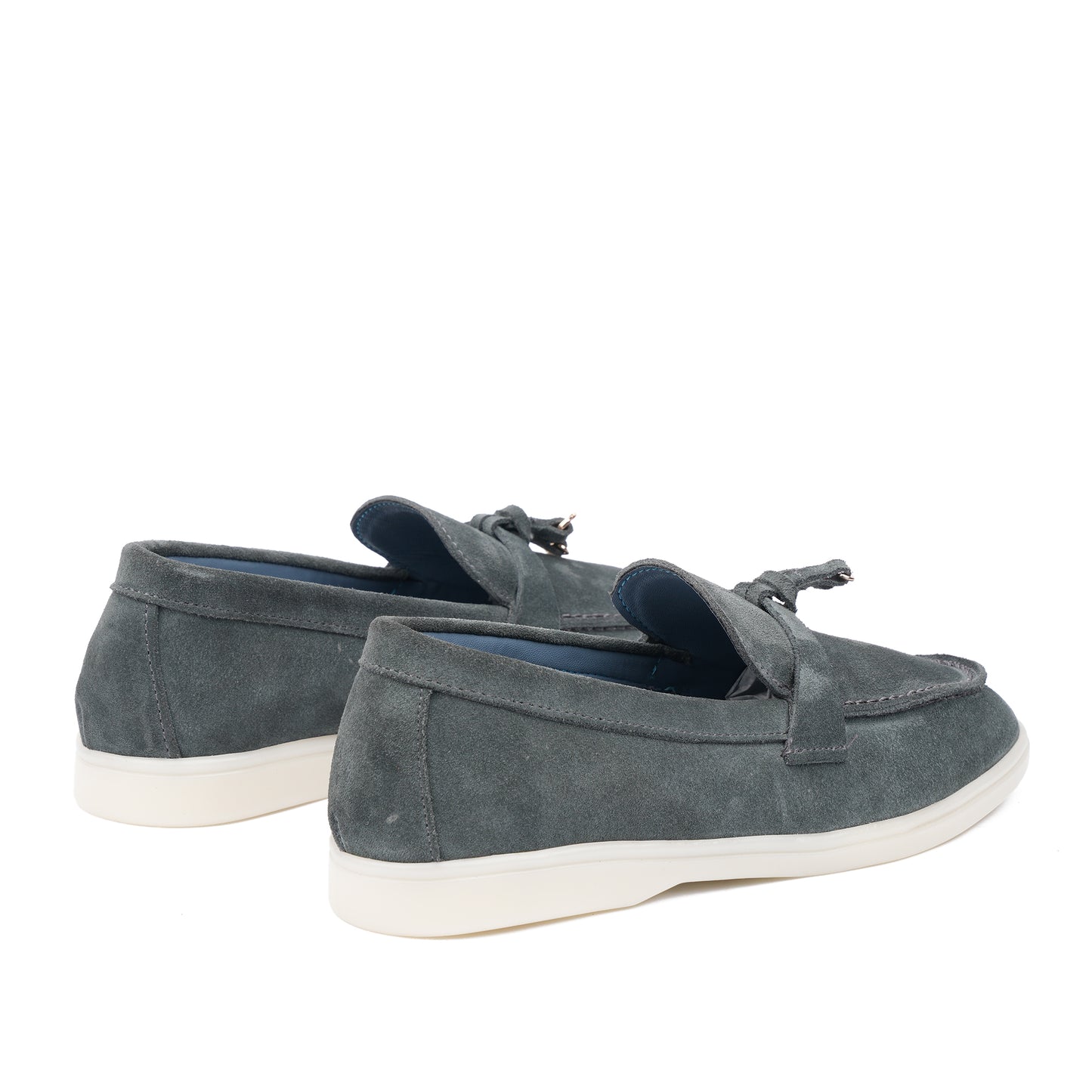 Lina-mocassin en daim Gris foncé