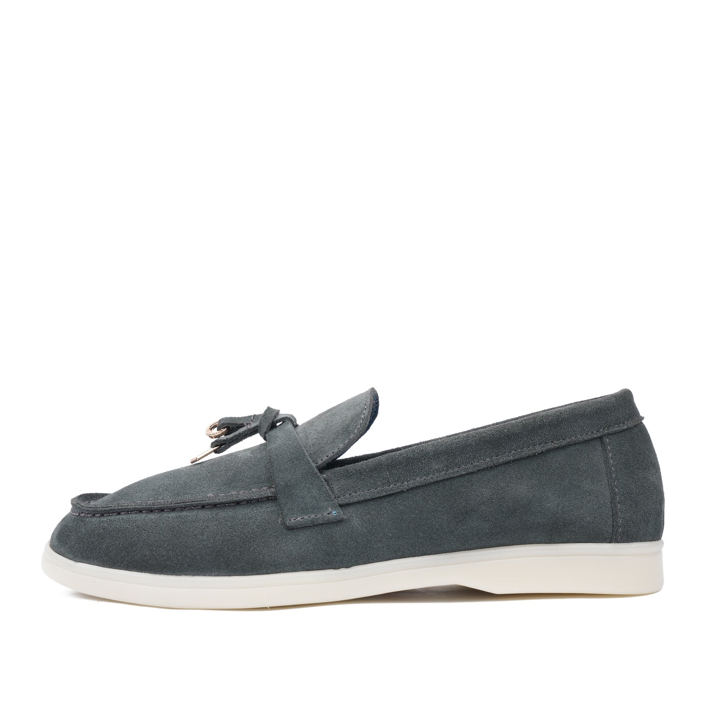 Lina-mocassin en daim Gris foncé