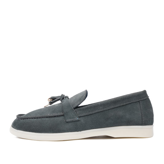 Lina-mocassin en daim Gris foncé
